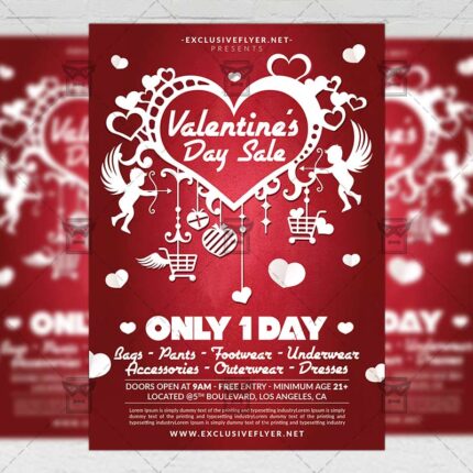 Download Valentine's Day Sale PSD Flyer Template Now