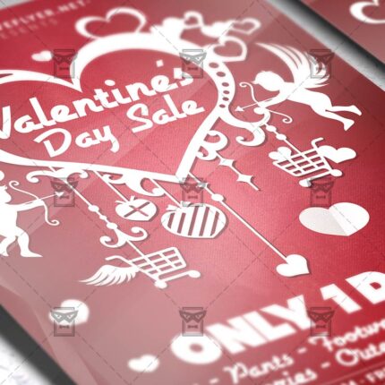 Download Valentine's Day Sale PSD Flyer Template Now