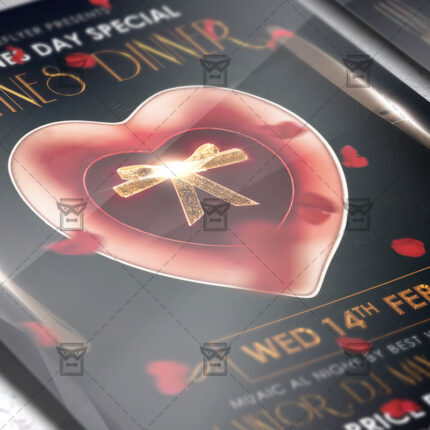 Download Valentines Dinner PSD Flyer Template Now