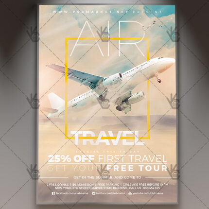 Download Air Travel - Seasonal Flyer PSD Template