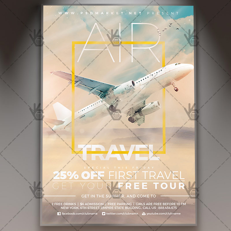 air_travel_flyer_psd_psdmarket_1.jpg Download Air Travel - Seasonal Flyer PSD Template