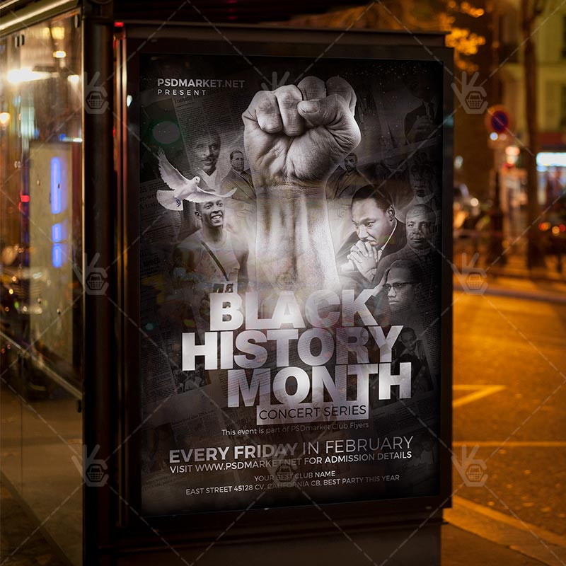 Download Black History Month Event - Club Flyer PSD Template-3