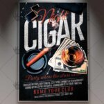 Download Cigar Night - Club Flyer PSD Template