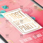 Download First Spring Party PSD Flyer Template Now