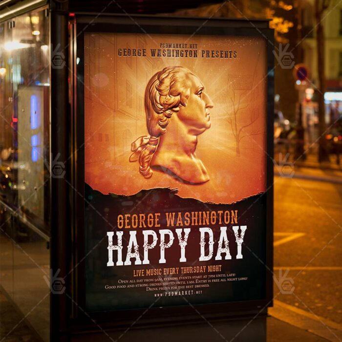 Download George Washington Day - American Flyer PSD Template-3