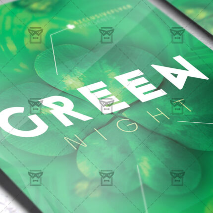 Download Green Night PSD Flyer Template Now
