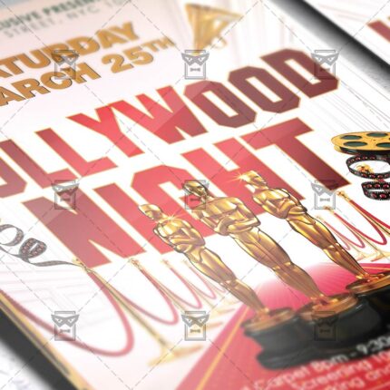Download Hollywood Night PSD Flyer Template Now