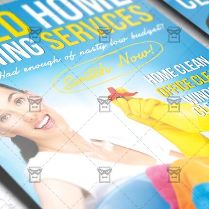 Download House Cleaning Service PSD Flyer Template Now