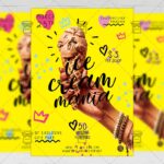 Download Ice Cream Mania PSD Flyer Template Now