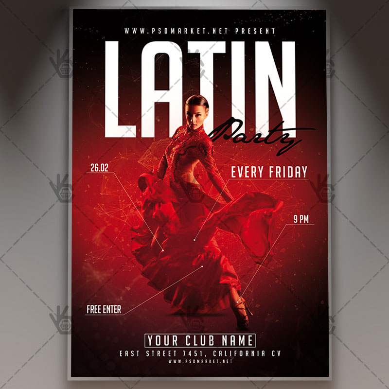 latin_party_flyer_psd_psdmarket_1.jpg Download Latin Party - Club Flyer PSD Template