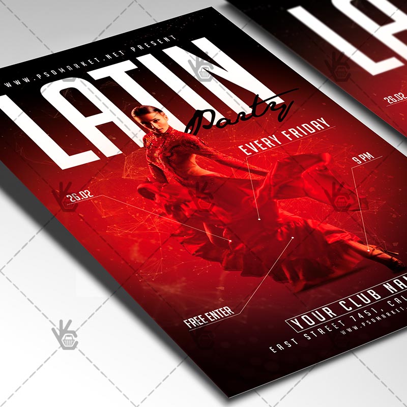 latin_party_flyer_psd_psdmarket_2.jpg Download Latin Party - Club Flyer PSD Template-2