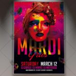Download Mardi Gras Celebration - Carnival Flyer PSD Template