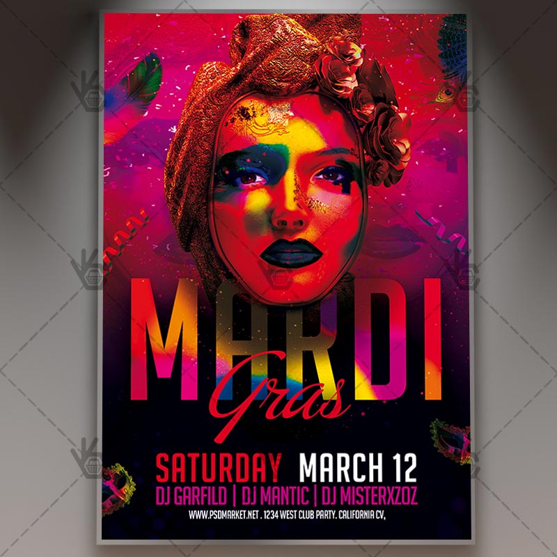 mardi_gras_celebration_flyer_psdmarket_1.jpg Download Mardi Gras Celebration - Carnival Flyer PSD Template