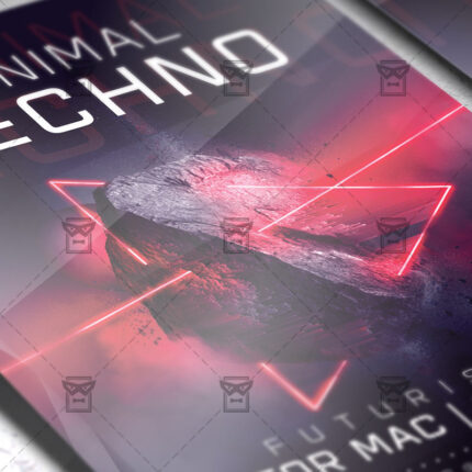 Download Minimal Techno PSD Flyer Template Now
