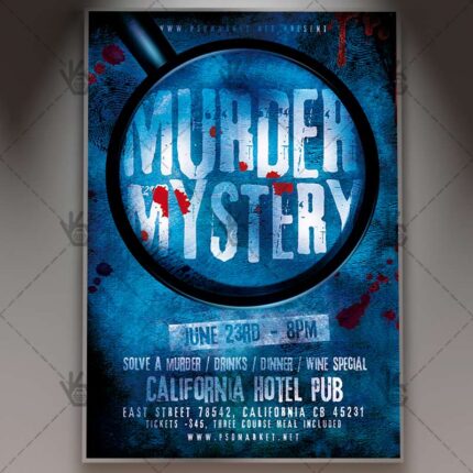 Download Murder Mystery - Club Flyer PSD Template