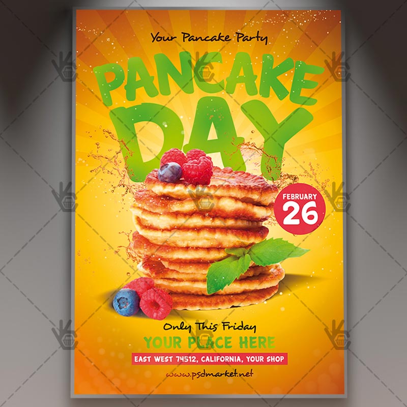 pancake_day_flyer_psd_psdmarket_1.jpg Download Pancake Day - Food Flyer PSD Template