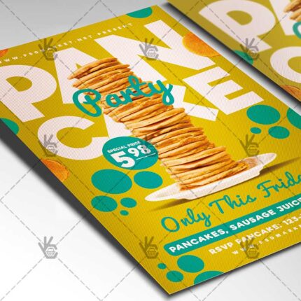 Download Pancake Party - Food Flyer PSD Template-2