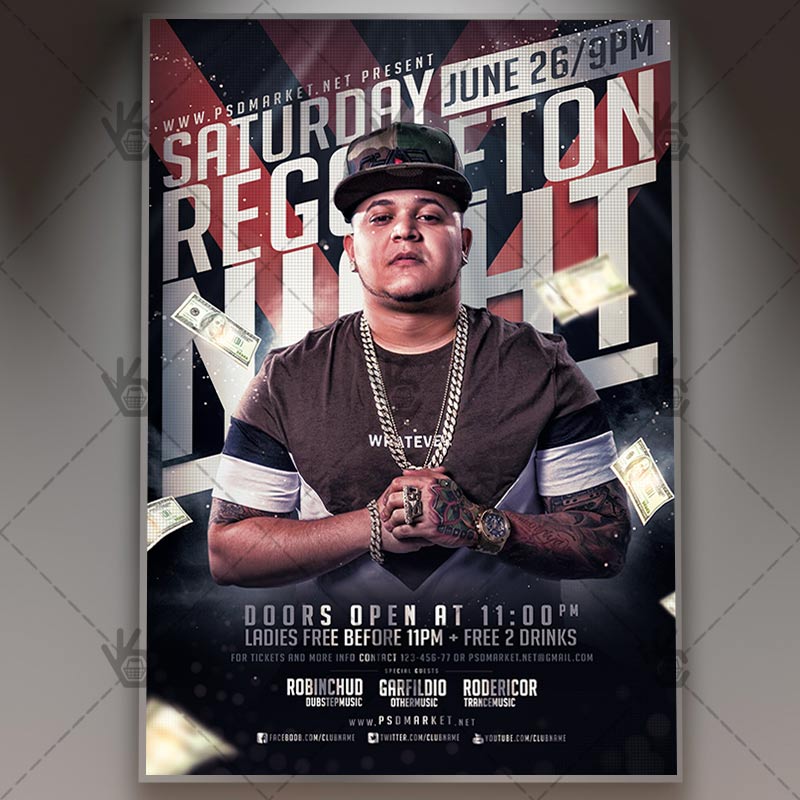 reggaeton_night_flyer_psd_psdmarket_1.jpg Download Reggaeton Night - Club Flyer PSD Template