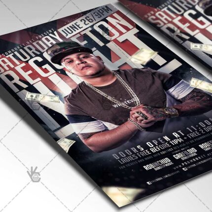 Download Reggaeton Night - Club Flyer PSD Template-2