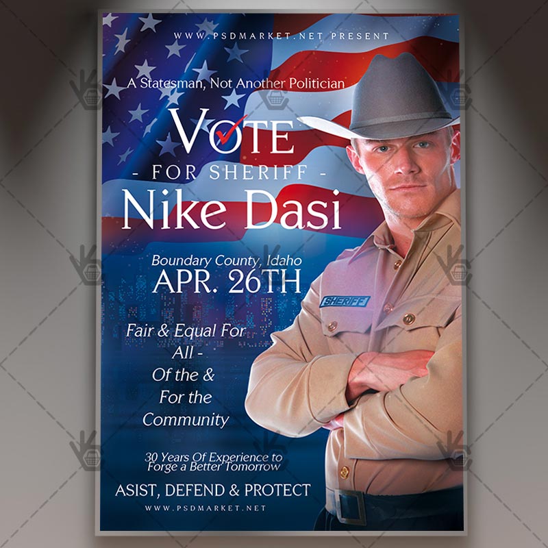 sheriff_vote_flyer_psd_psdmarket_1.jpg Download Sheriff Vote - Political Flyer PSD Template