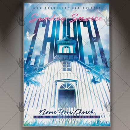 Download Sunday Services Church - Church Flyer PSD Template