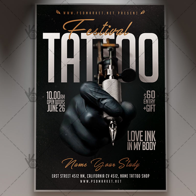 Tattoo Festival Business Flyer PSD Template PSDmarket