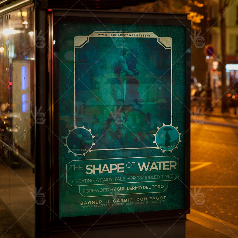 Download The Shape of Water Poster - Club Flyer PSD Template-3