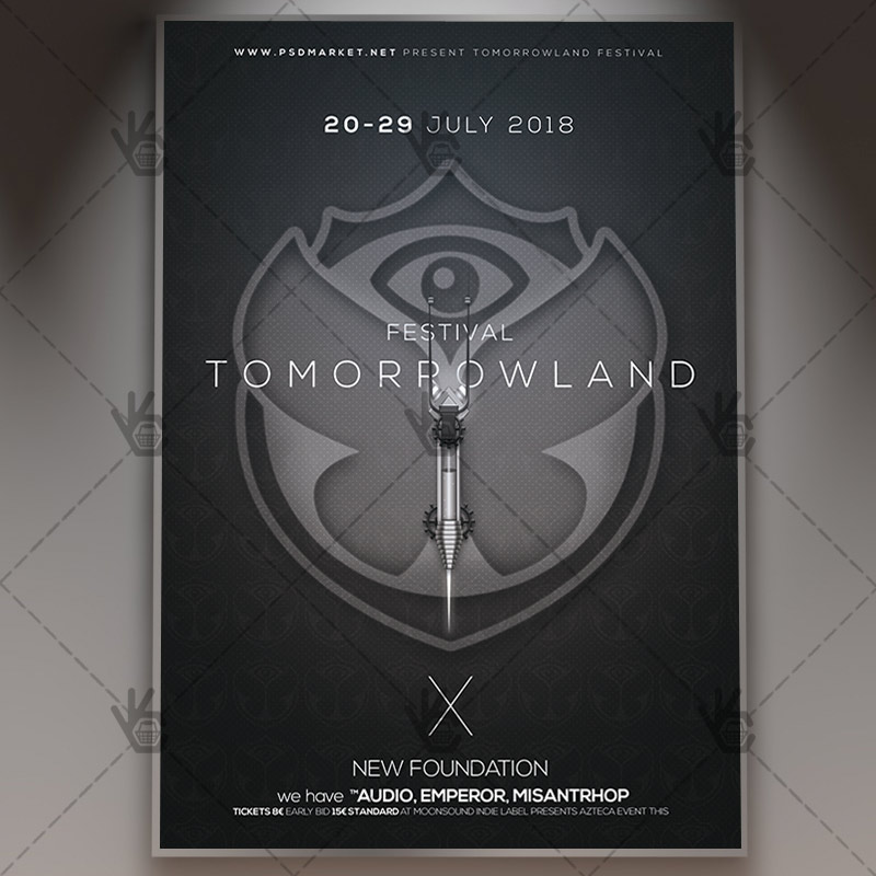 tomorrowland_fest_flyer_psd_psdmarket_1.jpg Download Tomorrowland Fest - Club Flyer PSD Template