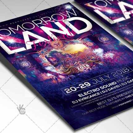 Tomorrowland Festival - Club Flyer PSD Template | PSDmarket