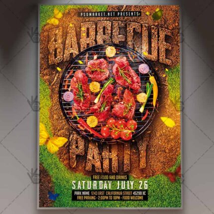 Download Barbecue Flyer - Grill PSD Template