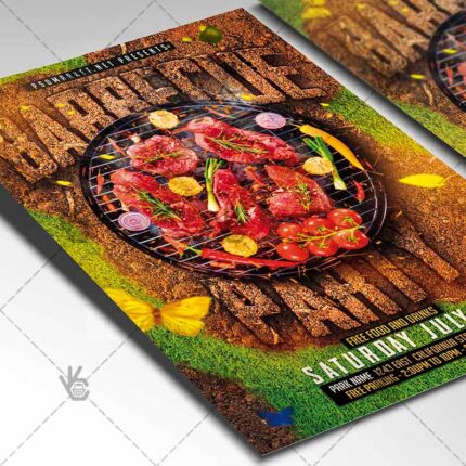 Download Barbecue Flyer - Grill PSD Template-2