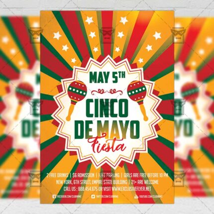Download Cinco de Mayo Fiesta PSD Flyer Template Now