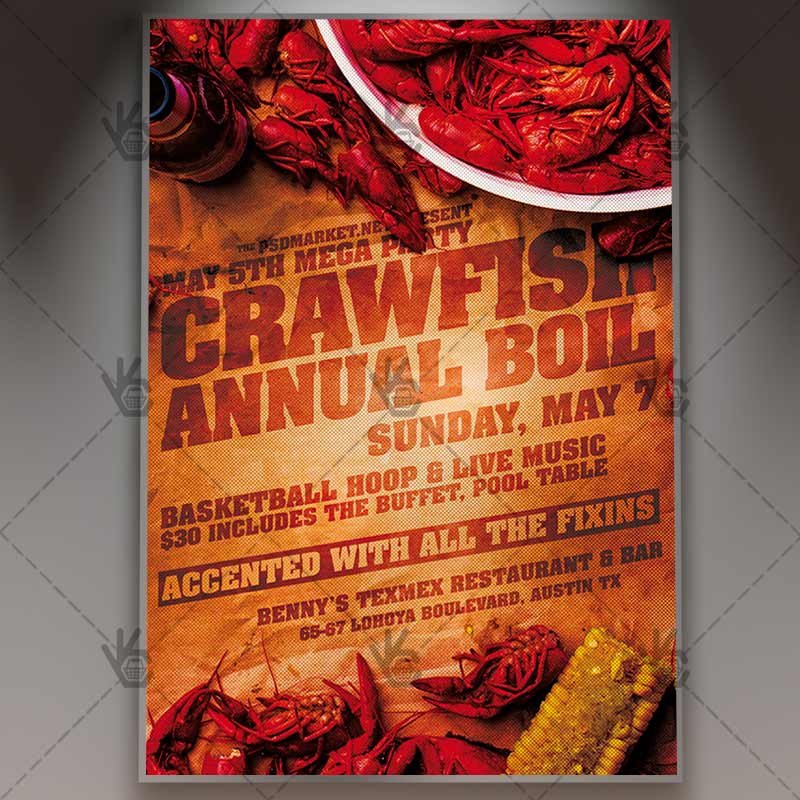 Crawfish Boil Flyer Template Free Crawfish Boil Flyer Template Free