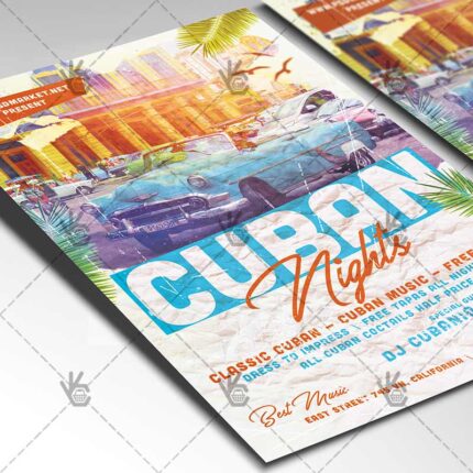 Download Cuban Nights Flyer - Club Flyer PSD Template-2