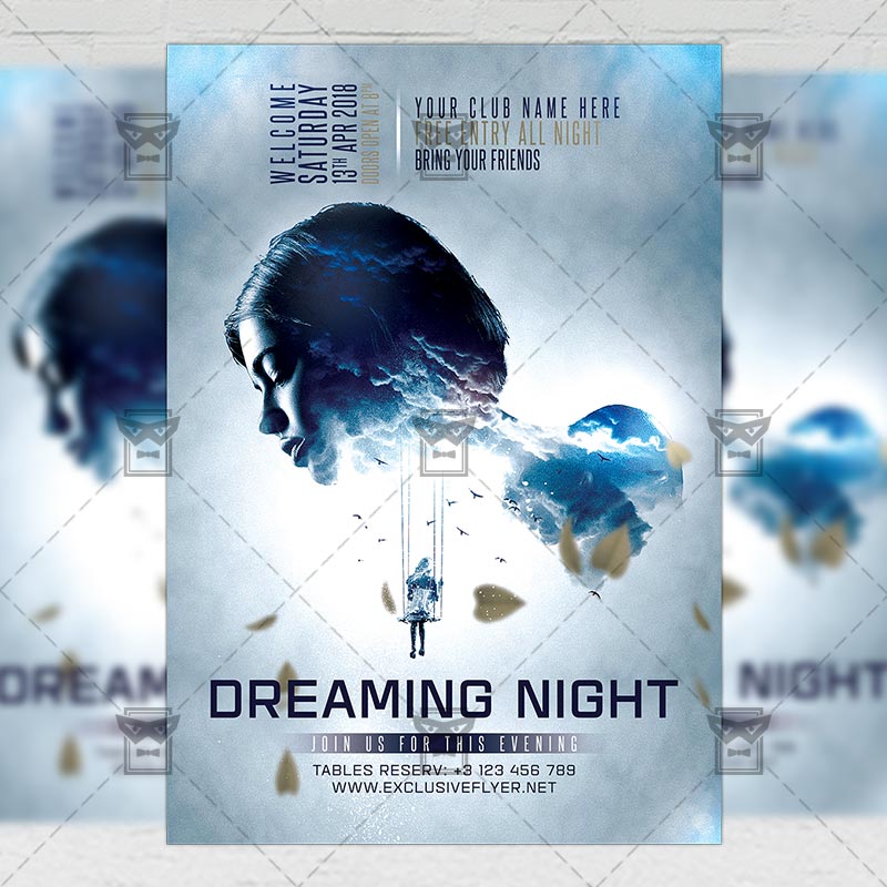 dreaming_night-premium-flyer-template-1.jpg Dreaming Night - Club A5 Flyer Template - Image 1