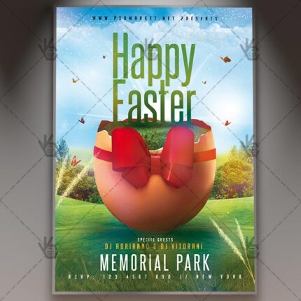 Download Easter Egg Party Flyer - Spring PSD Template
