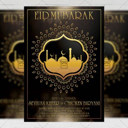 Download Eid Mubarak PSD Flyer Template Now