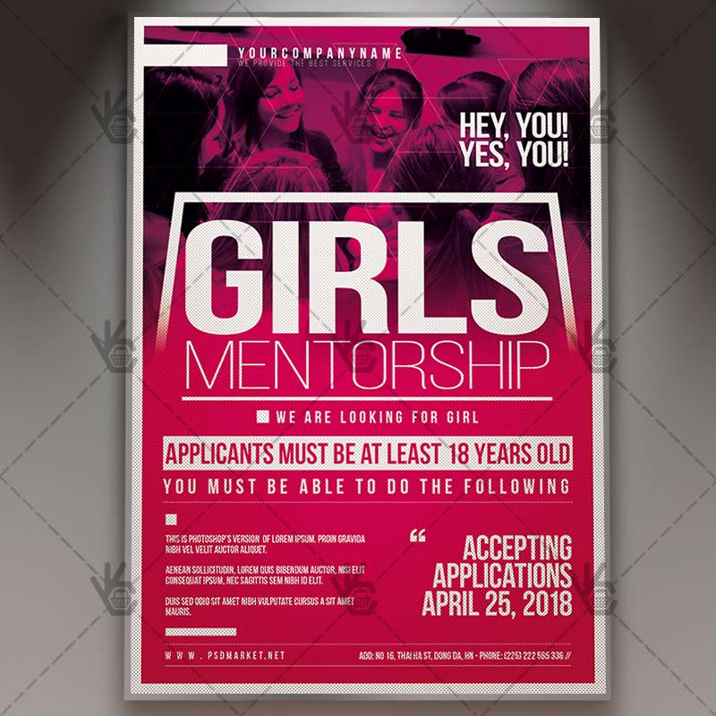 girls_mentorship_flyer_psd_psdmarket_1.jpg Download Girls Mentorship Flyer - Business PSD Template