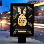 Download Gold Eggs Hunt PSD Flyer Template Now