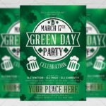 Download Green Day Party PSD Flyer Template Now