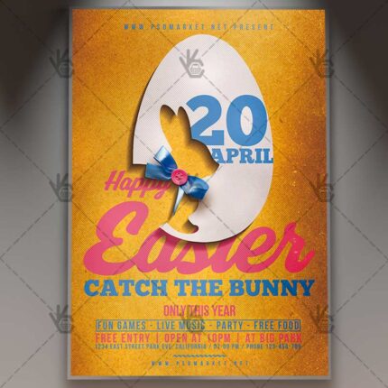 Download Happy Easter Night Flyer - Spring PSD Template