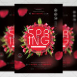 Download Minimal Spring Party PSD Flyer Template Now