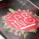Download Minimal Spring Party PSD Flyer Template Now