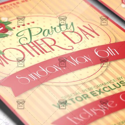 Download Mother Day Party PSD Flyer Template Now