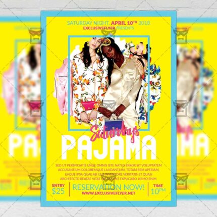 Download Pajama Saturdays PSD Flyer Template Now