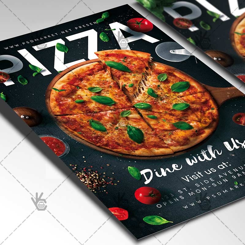 pizza_flyer_psd_psdmarket_2.jpg Download Pizza Flyer - Food PSD Template-2