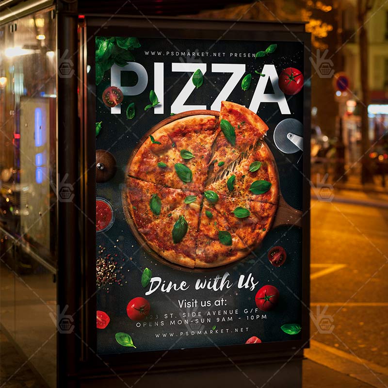 pizza_flyer_psd_psdmarket_3.jpg Download Pizza Flyer - Food PSD Template-3
