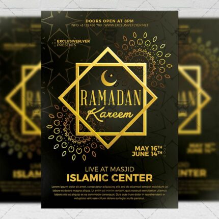 Download Ramadan Kareem Iftaar Party PSD Flyer Template Now