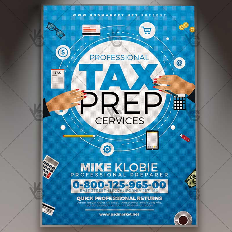 tax_preparer_flyer_psd_psdmarket_1.jpg Download Tax Preparer Flyer - Business PSD Template