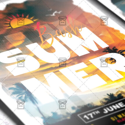 Download The Summer Bash PSD Flyer Template Now